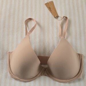 SKIMS Fits Everbody Scoop Plunge Bra Size:32DD (32E) Mica